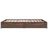Cadre de lit sans matelas chêne marron 150x200 cm 