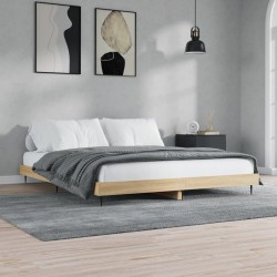 Cadre de lit sans matelas chêne sonoma 160x200 cm 