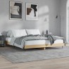 Cadre de lit sans matelas chêne sonoma 160x200 cm 