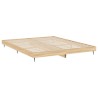 Cadre de lit sans matelas chêne sonoma 160x200 cm 