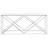 Table basse 110x45x45 cm acier inoxydable et verre 