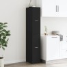 Armoire d'apothicaire noir 30x41x174,5 cm bois d'ingénierie 