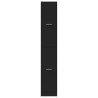 Armoire d'apothicaire noir 30x41x174,5 cm bois d'ingénierie 
