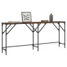 Table console chêne fumé 180x29x75 cm bois d'ingénierie 