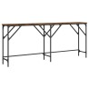 Table console chêne fumé 180x29x75 cm bois d'ingénierie 