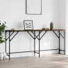 Table console chêne fumé 180x29x75 cm bois d'ingénierie 