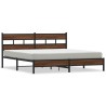 Cadre de lit en métal sans matelas chêne marron 200x200 cm 