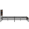 Cadre de lit en métal sans matelas chêne marron 200x200 cm 