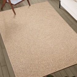 Tapis ZIZUR 80x200 cm aspect de jute intérieur et extérieur 
