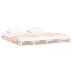 Lit de palette 120x190 cm Bois pin massif Petit Double 
