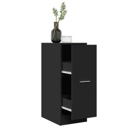 Armoire d'apothicaire noir 30x41x77,5 cm bois d'ingénierie 
