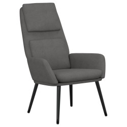 Chaise de relaxation avec tabouret Gris clair Tissu 