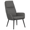 Chaise de relaxation avec tabouret Gris clair Tissu 