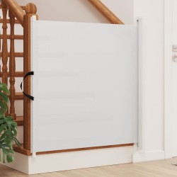 Porte rétractable pour animaux de compagnie blanc 117,5x125 cm 