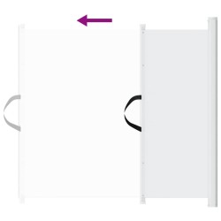Porte rétractable pour animaux de compagnie blanc 117,5x125 cm 