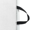 Porte rétractable pour animaux de compagnie blanc 117,5x125 cm 
