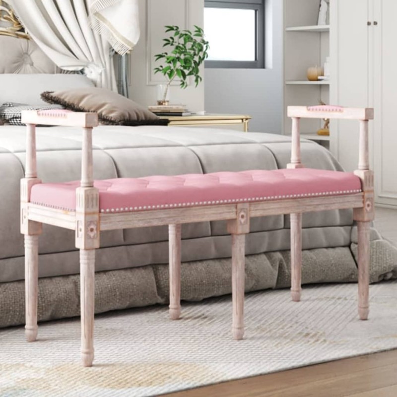 Banc Rose 110x40x70 cm Velours 