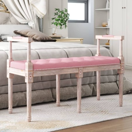Banc Rose 110x40x70 cm Velours 