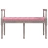 Banc Rose 110x40x70 cm Velours 