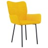 Chaises à manger lot de 2 Jaune Velours 