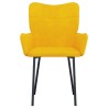 Chaises à manger lot de 2 Jaune Velours 