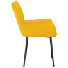 Chaises à manger lot de 2 Jaune Velours 