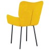 Chaises à manger lot de 2 Jaune Velours 