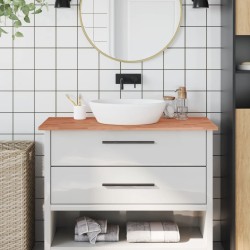 Comptoir de salle de bain 100x60x1,5 cm bois massif de hêtre 