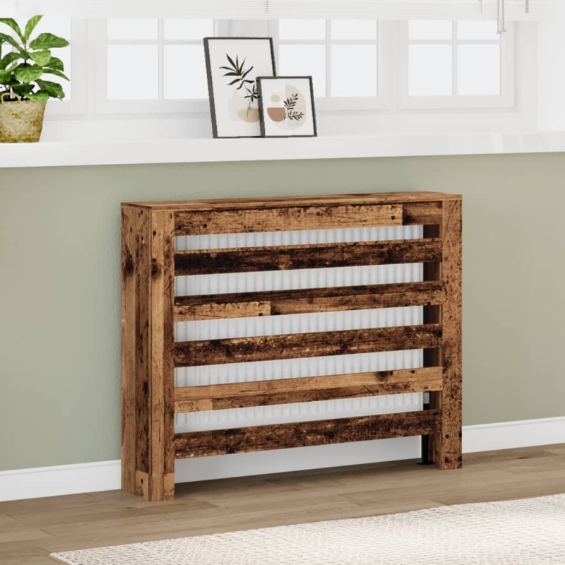 Cache-radiateur vieux bois 104x20x82 cm bois d'ingénierie Cache-radiateur vieux bois 104x20x82 cm bois d'ingénierie