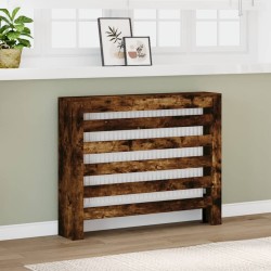 Cache-radiateur chêne fumé 104x20x82 cm bois d'ingénierie 