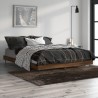 Cadre de lit sans matelas chêne marron 140x190 cm 