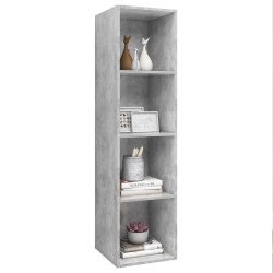Meuble TV mural Gris béton 37x37x142,5 cm Bois d’ingénierie 
