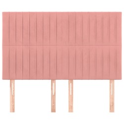 Têtes de lit 4 pcs Rose 72x5x78/88 cm Velours 