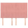 Têtes de lit 4 pcs Rose 72x5x78/88 cm Velours 