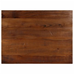 Dessus de table 80x50x2,5 cm rectangulaire bois massif récupéré 