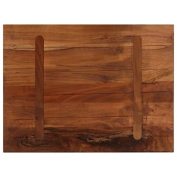Dessus de table 80x50x2,5 cm rectangulaire bois massif récupéré 