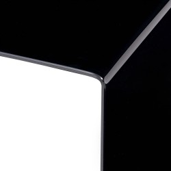 Table basse Noir 50x50x45 cm Verre trempé 
