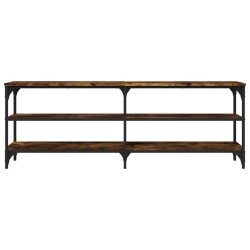 Meuble TV chêne fumé 140x30x50 cm bois d'ingénierie 