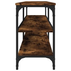 Meuble TV chêne fumé 140x30x50 cm bois d'ingénierie 