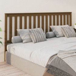 Tête de lit Marron miel 206x6x101 cm Bois massif de pin 