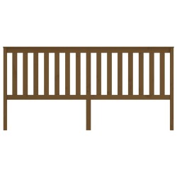 Tête de lit Marron miel 206x6x101 cm Bois massif de pin 