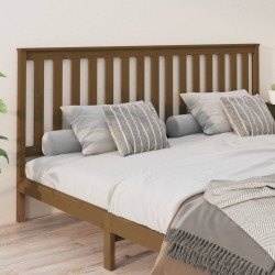 Tête de lit Marron miel 206x6x101 cm Bois massif de pin 