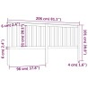 Tête de lit Marron miel 206x6x101 cm Bois massif de pin 