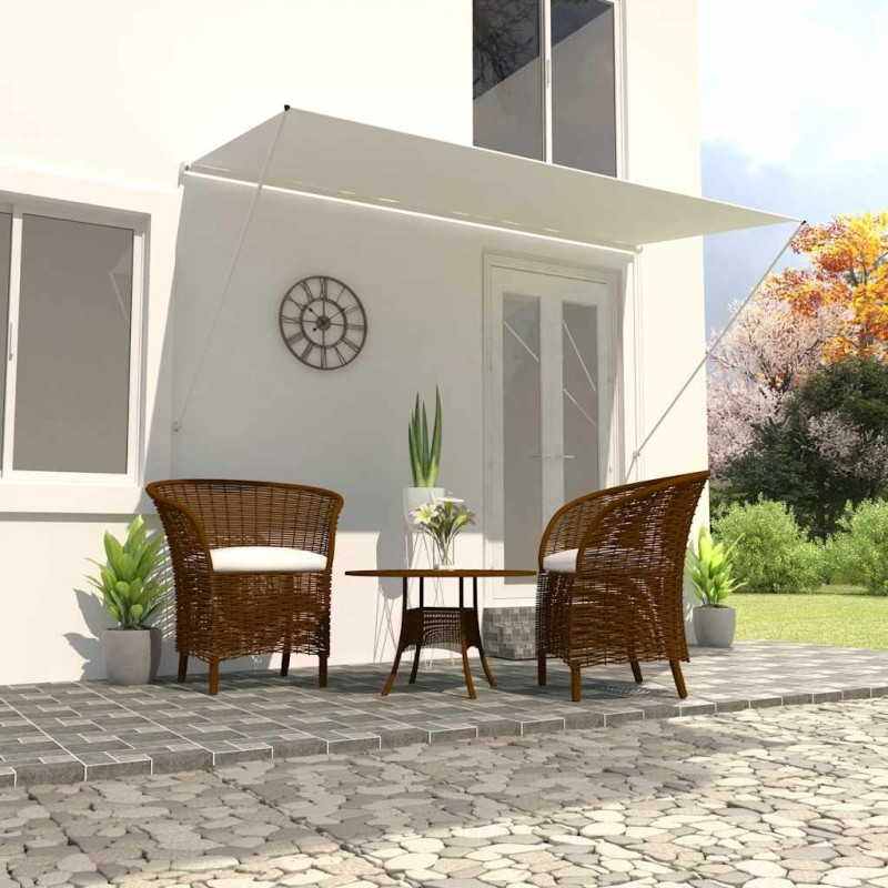 Auvent rétractable 350x150 cm Crème 