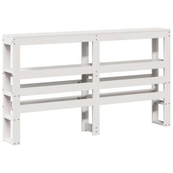 Tête de lit avec étagères blanc 150 cm bois massif de pin 
