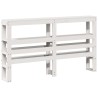 Tête de lit avec étagères blanc 150 cm bois massif de pin 