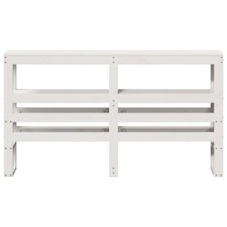 Tête de lit avec étagères blanc 150 cm bois massif de pin 
