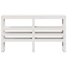 Tête de lit avec étagères blanc 150 cm bois massif de pin 