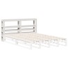 Tête de lit avec étagères blanc 150 cm bois massif de pin 