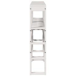 Tête de lit avec étagères blanc 150 cm bois massif de pin 